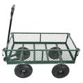 Garden cart Tools cart iron mesh cart with Detachable Fence removable sides