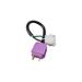 HydroQuip 30-1190-C6 6 in. Amp to Mini J&J 14-3 Molded Blower Adapter Cord - Light Violet