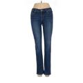 Paige Jeans - Low Rise Skinny Leg Denim: Blue Bottoms - Women's Size 25 - Dark Wash