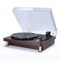 OWSOO Retro Vinyl Record Player Record Player with Dustproof Cover Nostalgic Style Record Player