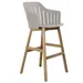 Cane-line Choice Indoor/Outdoor Bar Chair with Teak Base - 54500PPT | 54506T