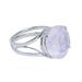 Dawn Cloud,'Brazilian Rose Quartz and Silver Solitaire Ring'