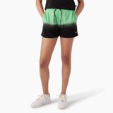 Dickies Women's Relaxed Fit Ombre Knit Shorts, 3" - Apple Mint/black Dip Dye Size XL (FRR55)