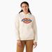 Dickies Women's Water Repellent Logo Hoodie - Antique White Size L (FW203)