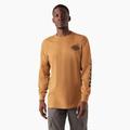 Dickies Men's Long Sleeve Heavyweight Logo T-Shirt - Brown Duck Size (WL22C)