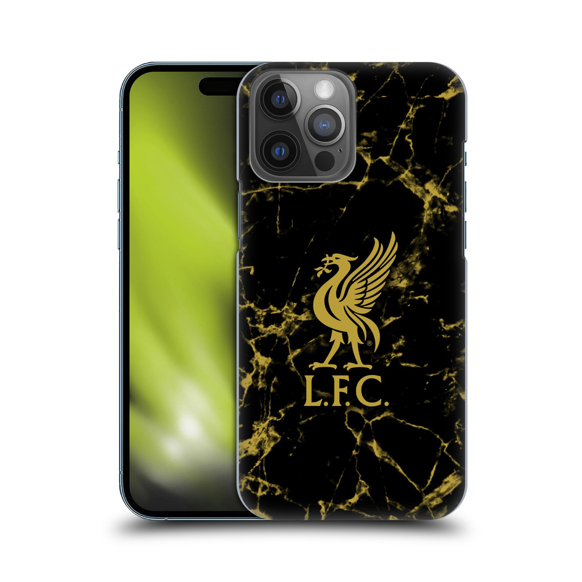 Liverpool Liverbird Marmor Handyhülle – Schwarz/Gold – iPhone Image