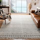 Area Rug Natura Collection Handmade Moroccan Boho Fringe Wool Area Rug