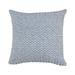 Ox Bay 22 x 22 Hand-Woven Blue/ White Chevron Organic Cotton Pillow Cover