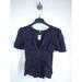 Free People Tops | Free People Plunging V Neck Plum Purple Embroidered Women's Xs Blouse Nwt | Color: Purple | Size: Xs