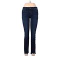 Joe's Jeans Jeans - Mid/Reg Rise Skinny Leg Denim: Blue Bottoms - Women's Size 28 - Dark Wash
