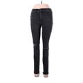 Madewell Jeans - Mid/Reg Rise Skinny Leg Denim: Gray Bottoms - Women's Size 28 - Black Wash