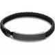 Mens Black Braided Leather Bracelet