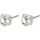 Pilgrim Silver Crystal Stud Earrings