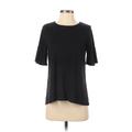 Ann Taylor LOFT Short Sleeve T-Shirt: Black Tops - Women's Size Small Petite