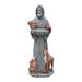 Polyresin Bird Feeder Statue Creative for Lawn Patio 11x8.5x30cm