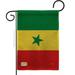 Breeze Decor BD-CY-G-108309-IP-DB-D-US15-BD 13 x 18.5 in. Senegal Burlap Flags of the World Nationality Impressions Decorative Vertical Double Sided Garden Flag