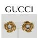 Gucci Jewelry | Genuine 80s Paolo Gucci Clip-On Earrings, Clear Cabochons & Golden Spirals | Color: Gold/White | Size: Os