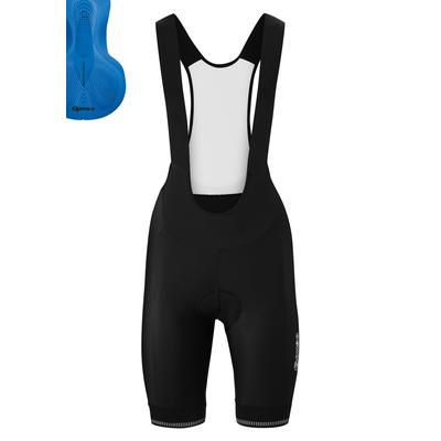 Fahrradhose GONSO "Sitivo W BIB 0", Damen, Gr. 48, Normalgrößen, schwarz (blau), 65% Polyamid, 35% Elastan, Hosen, Damen Rennradhose mit innovativem Sitzpolsterkonzept Image
