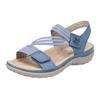Riemchensandale RIEKER, Damen, Gr. 42, blau, Nubuklederimitat, sportlich, Schuhe, Sommerschuh, Sandalette, Keilabsatz, mit Gummizügen