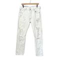 Levi's Jeans | Levi's Distressed Destroyed Button Fly 501 Xx Jeans In Light Wash Blue 34 X 32 | Color: Blue/White | Size: 34