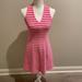 Lilly Pulitzer Dresses | Lilly Pulitzer Briana Pink And White Stripe Fit And Flare V Neck Dress Size Xs | Color: Pink/White | Size: Xs