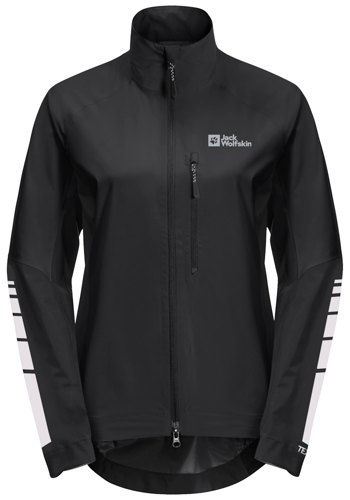 Fahrradjacke JACK WOLFSKIN "MOROBBIA 2.5L JKT W", Damen, Gr. M3840, schwarz, OBERSTOFF 100% POLYESTER FUTTER 100% POLYESTER, Jacken Image