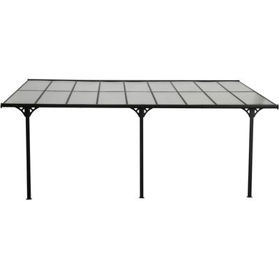 Terrassendach WESTMANN "Bruce", schwarz, B:556cm T:300cm, Aluminium, Terrassenüberdachungen, Rahmen aus pulverbeschichtetem Aluminium, schwarz