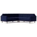 Swoon Berlin Velvet 5 Seater Corner Sofa - Ink Blue