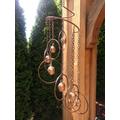 Fairy Bells Spiral - Hanging Yard Art Copper Color Metal Wind Spinner Gardening Gift