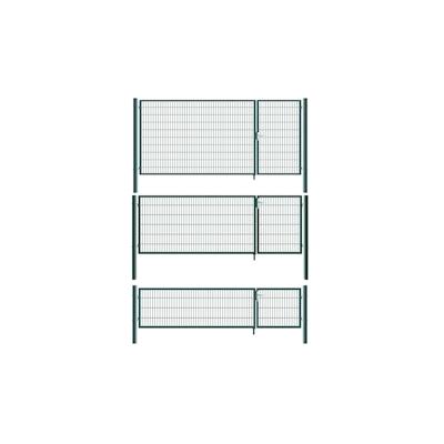 Gartentor Zauntor Einfahrtstor Stabmattenzaun Doppelflügel Grün 1600 x 3500 mm