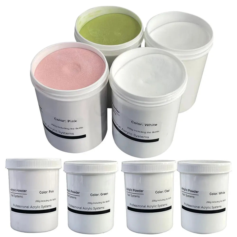 Poudre acrylique 200 g/bouteille, faux matériel de manucure, bricolage pour Salon d