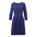 Matilda Jane Clothing Women's Casual Dresses N/A - Cobalt Home For The Holidays Pleated Fit & Flare Dress - Women