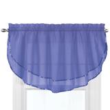 Elegance Sheer Fabric Rod Pocket Top Ascot Window Valance - 7.000 x 5.750 x 1.250