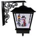 17.75" Lighted and Musical Wall Mounted Snowing Christmas Street Lamp