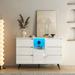 Modern Simple Chest , Storage Cabinet with Drawers and LED Lights