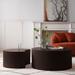 Modern Contemporary 31.5" Large Round End Nesting Coffee Table Set for Living Room (Set of 2)