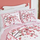 Butterfly Cherry Blossom Pillow Sham Set - Set of 2