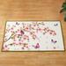 Butterfly Cherry Blossom Skid-Resistant Accent Rug - 12.750 x 9.000 x 3.750