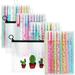 RETON 40Pcs Gel Pens for Girls with 2Pcs Pencil Case Colourful Cute Ballpoint Pens Gel Ink Pen Color Pens Sets for Kids Girls Writing Drawing School Birthday