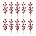 10 Branch Artificial Red Berry Stems Branches Fake Burgundy Berry Picks Holly Berries for Christmas Tree Xmas Valenintes Wreath Decorations Floral Arrangements Home Holiday DIY Crafts Decor