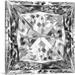 ARTCANVAS White Gray Princess Cut Diamond Jewel Canvas Art Print - Size: 12 x 12 (1.50 Deep)