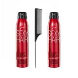 2 Pack - SexyHair Big Weather Proof Humidity Resistant Finishing Spray 5 Oz (with Free Tail Combs)