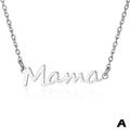 jileijar Mama Necklace for Women Silver Rose Gold Letter Pendant Adjustable Clavicle Chain Necklace Jewelry Mom Mother s Day Birthday Gift G0T6