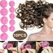 JUNWELL 10pcs DIY Silicone Hair Curlers Set Kit Magic Soft Rollers Hair Care