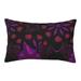 YFYANG Super Soft Rectangular Plush Cushion Cover (Without Pillow Insert) Vintage Purple Floral Texture Comfort and Non-Pilling Hidden Zip Bedroom Sofa Pillowcases 16 x24