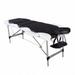 Meticore 84 in. 3 Fold Massage Table Portable Facial Tattoo Physical Therapy Aluminum Spa Bed Black & White