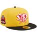 Men's New Era Yellow/Black Oakland Athletics Grilled 59FIFTY Fitted Hat