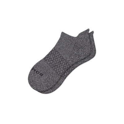 Men's Marl Ankle Socks - Marled Charcoal - Medium - Cotton Blend - Bombas