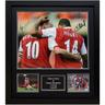 Henry & Bergkamp Dual Signed Photo - Framed