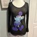 Disney Tops | Disney Mickey Mouse Burnout Tee Sz M | Color: Black/Purple | Size: M